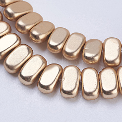 Electroplate Non-magnetic Synthetic Hematite Beads Strands&nbsp;G-J382-4x8x2mm-B-F
