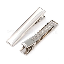 アイアン製ダッカールクリップパーツ  プラチナ  41x7x10mm&nbsp;IFIN-A171-08B-02