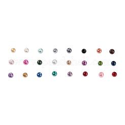 24色ガラスパールビーズ  パールカラーの  ラウンド  ミックスカラー  4~5mm  穴：1mm  24色  約200PCS /カラー  4800個/箱&nbsp;HY-JP0004-4mm-03