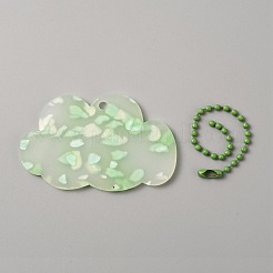 Acrylic Disc Pendant Keychain&nbsp;KEYC-WH0027-85F-01
