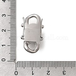 304ステンレススチールツイスタークラスプ  オーバル  ステンレス鋼色  26x14.5x8mm  穴：5x5mm&nbsp;STAS-D382-05C-P