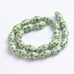 Handmade Printed Porcelain Beads&nbsp;PORC-G004-A02