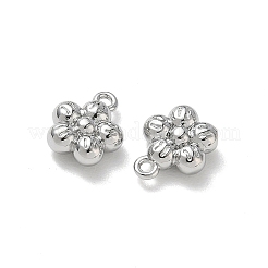 バレンタインデーブラスチャーム  花のチャーム  プラチナ  11x9x4mm  穴：1.3mm&nbsp;KK-P355-29P