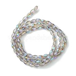 Transparent Electroplate Glass Beads Strands&nbsp;GLAA-K064-04A-HR02