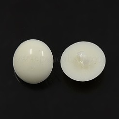 アクリルドームシャンクボタン  1穴  染め  半円  ホワイト  18x6mm  穴：3mm&nbsp;BUTT-E052-A-01