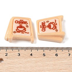 Coffee Theme Opaque Resin Decoden Cabochons&nbsp;RESI-S398-01B