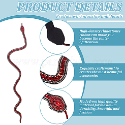 Rhinestone Glitter Snake Ornament Accessories&nbsp;DIY-WH0888-409