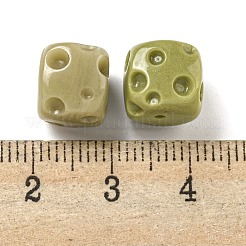 天然アラシャン瑪瑙ビーズ  キューブチーズ  オリーブ  9~10x9~10x9~10mm  穴：1.4mm&nbsp;G-M442-01B