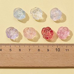 64Pcs 8 Colors Transparent Electroplate & Baking Paint Glass Beads&nbsp;GLAA-FS0001-37