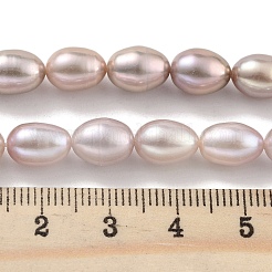 天然養殖淡水パールビーズ連売り  ライス  グレード5 A  アザミ  7~8mm  穴：0.6mm  約21~22個/連  6.89''~7.09''（17.5~18センチメートル）&nbsp;PEAR-P062-10E