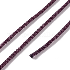 編み込みナイロン糸  染め  結び紐  中国の結び目  工芸品やジュエリー作り  パープル  1.5mm  約13.12ヤード（12m）/ロール&nbsp;NWIR-E023-1.5mm-36