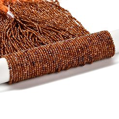 ナチュラルオレンジガーネットビーズ連売り  多面カットラウンド  2.5mm  穴：0.5mm  約157~159個/連  14.96~15.20''（38~38.6センチメートル）&nbsp;G-RM2025-03-2.5mm