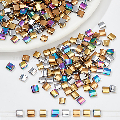 4 Strands 4 Colors Electroplatesd Synthetic Non-magnetic Hematite Beads Strands&nbsp;G-NB0004-35