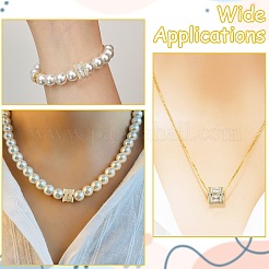 5Pcs 5 Styles Brass Micro Pave Cubic Zirconia European Beads&nbsp;KK-CJ0005-77