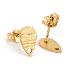 Ion Plating(IP) 304 Stainless Steel Stud Earring Findings&nbsp;STAS-O119-27G