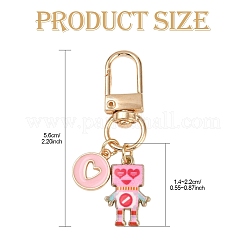 Robot Alloy Enamel Pendant Decoration&nbsp;HJEW-YW00068