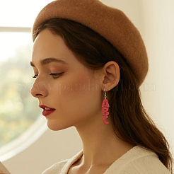 6 Sets 6 Colors Wood Dangle Earrings with Iron Pins&nbsp;EJEW-FI0003-27