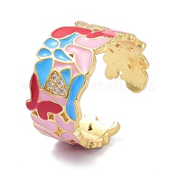 Butterfly Clear Cubic Zirconia Wide Band Ring for Girl Women&nbsp;ZIRC-C025-38G