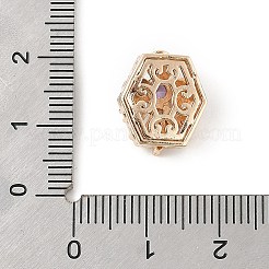 Brass Micro Pave Cubic Zirconia Beads&nbsp;KK-K297-28G-03