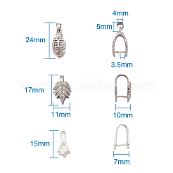 真鍮のアイスピックピンチベイル  ミックスカラー  5pcs /サイズ  15個/セット&nbsp;KK-TA0007-15