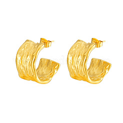 French Retro 304 Stainless Steel C-shaped Stud Earrings&nbsp;VD7473