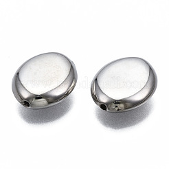 CCBプラスチックビーズ  DIYのジュエリーには  オーバル  プラチナ  13x11x4mm  穴：1mm  約1300個/500g&nbsp;CCB-N003-88P