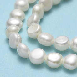 Natural Cultured Freshwater Pearl Beads Strands&nbsp;PEAR-A005-07B-01
