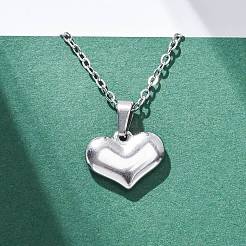 Heart 304 Stainless Steel Pendant Necklaces&nbsp;NJEW-H059-17P