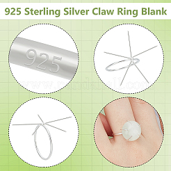 1Pc 925 Sterling Silver Ring Components&nbsp;FIND-BC0013-83A