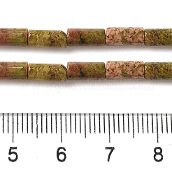 天然石ユナカイトビーズ連売り  コラム  8x4mm  穴：0.7mm  約48個/連  15.35~15.43''（39~39.2センチメートル）&nbsp;G-B091-A02-01