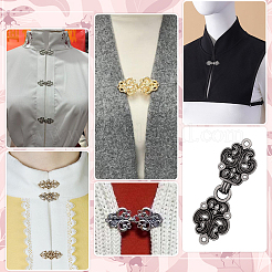 12 Pairs Vintage Alloy Buckle for Clothing & Bags&nbsp;FIND-PH0038-72B