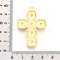 合金ラインストーンペンダント  クロス  カドミウムフリー＆鉛フリー  ゴールドカラー  44.5x30x4mm  穴：2.5mm&nbsp;PALLOY-N182-11G