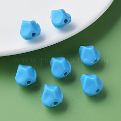 不透明なアクリルビーズ  ナゲット  ディープスカイブルー  16.5x15x13.5mm  穴：2.5mm  約340個/500g&nbsp;MACR-S373-140-A09