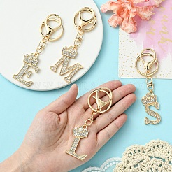 Golden Alloy Rhinestone Keychain&nbsp;KEYC-YW00105-01