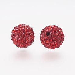 Polymer Clay Rhinestone Beads&nbsp;RB-K050-10mm-C22