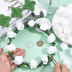DIYフラワーアレンジメントキット  プラスチック製のバラの花500個入り  人工葉50枚  アクリルラインストーンカボション100個  400PCSアクリルビーズ  ホットメルトプラスチックグルースティック5本  ミックスカラー  55x55x0.1mm  約2500個/250g  250 G /袋&nbsp;AJEW-PH0034-78