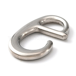316サージカルステンレススチールSフック留め具  ステンレス鋼色  34x21x3.5mm  内径：6.6x10.7mm&nbsp;FIND-WH0037-35P