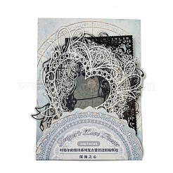 10個 10スタイル ヴィンテージレース 防水ペットステッカーセット  装飾ステッカー  DIYスクラップブッキング用  フォトアルバムの装飾  混合図形  100x100x0.1mm  1個/スタイル&nbsp;LS-DIY-M066-05E