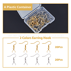 40Pcs 2 Colors 304 Stainless Steel Hooks&nbsp;STAS-DC0013-60