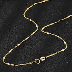 925 Sterling Silver Oval Twisted Chain Necklaces&nbsp;NJEW-H056-01C-G