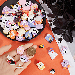 84個 16スタイル ハロウィーン 不透明樹脂 デコデン カボション  混合図形  11~28x11.5~25x5.5~10.5mm  6個/スタイル&nbsp;CRES-SC0002-89