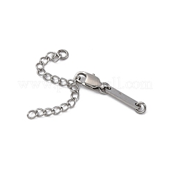 304ステンレススチールチェーンエクステンダー  201ステンレススチールチェーン付き  ステンレス鋼色  80mm&nbsp;STAS-S171-05P-03
