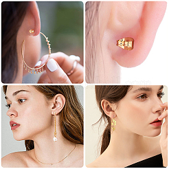 50Pcs Brass Stud Earring Findings&nbsp;KK-CN0001-44