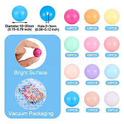 120Pcs 12 Style Opaque Acrylic Beads&nbsp;MACR-BT0001-03