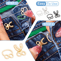 15Sets 3 Colors Alloy Waist Extender Hooks & Eyes Clasps&nbsp;DIY-TA0012-28