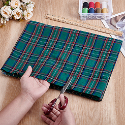1M Tartan Pattern Cotton Fabric&nbsp;DIY-PH0034-21B