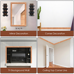 2Pcs Foam 3D Self-Adhesive Waterproof Wallpaper Border&nbsp;DIY-GF0010-19B