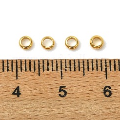 シェグレース真鍮製クローズド丸カン  ラウンド  カドミウムフリーと鉛フリー＆ニッケルフリー  18KGP本金メッキ  3x1.3mm  内径：2mm  16ゲージ&nbsp;XGRQ5F266-800G