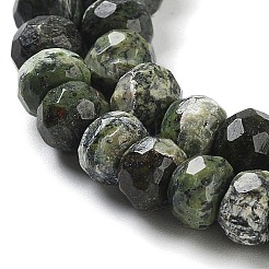 天然シルバーラインジャスパービーズ連売り  多面カット  ロンデル  7~7.5x4~5mm  穴：0.9mm  約82~83個/連  15.48''~15.94''（40~40.5センチメートル）&nbsp;G-Z042-B01-04