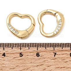 Brass Micro Pave Clear Cubic Zirconia Spring Gate Rings&nbsp;ZIRC-F146-01A